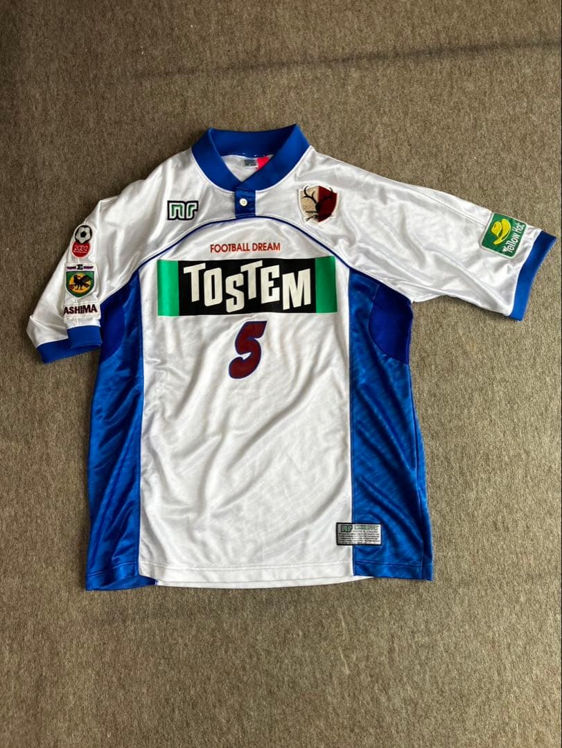 98年　ピンクタグ　鹿島アントラーズユニホーム 規定でスポンサーは1ヶ所のみ！超レアな鹿島アントラーズ、1998/99