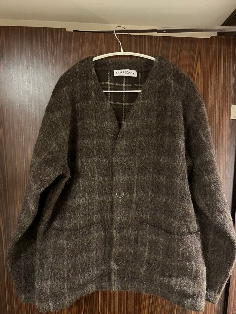 OUR LEGACY アワレガウールミックス ドルフチェック カーディガン 48