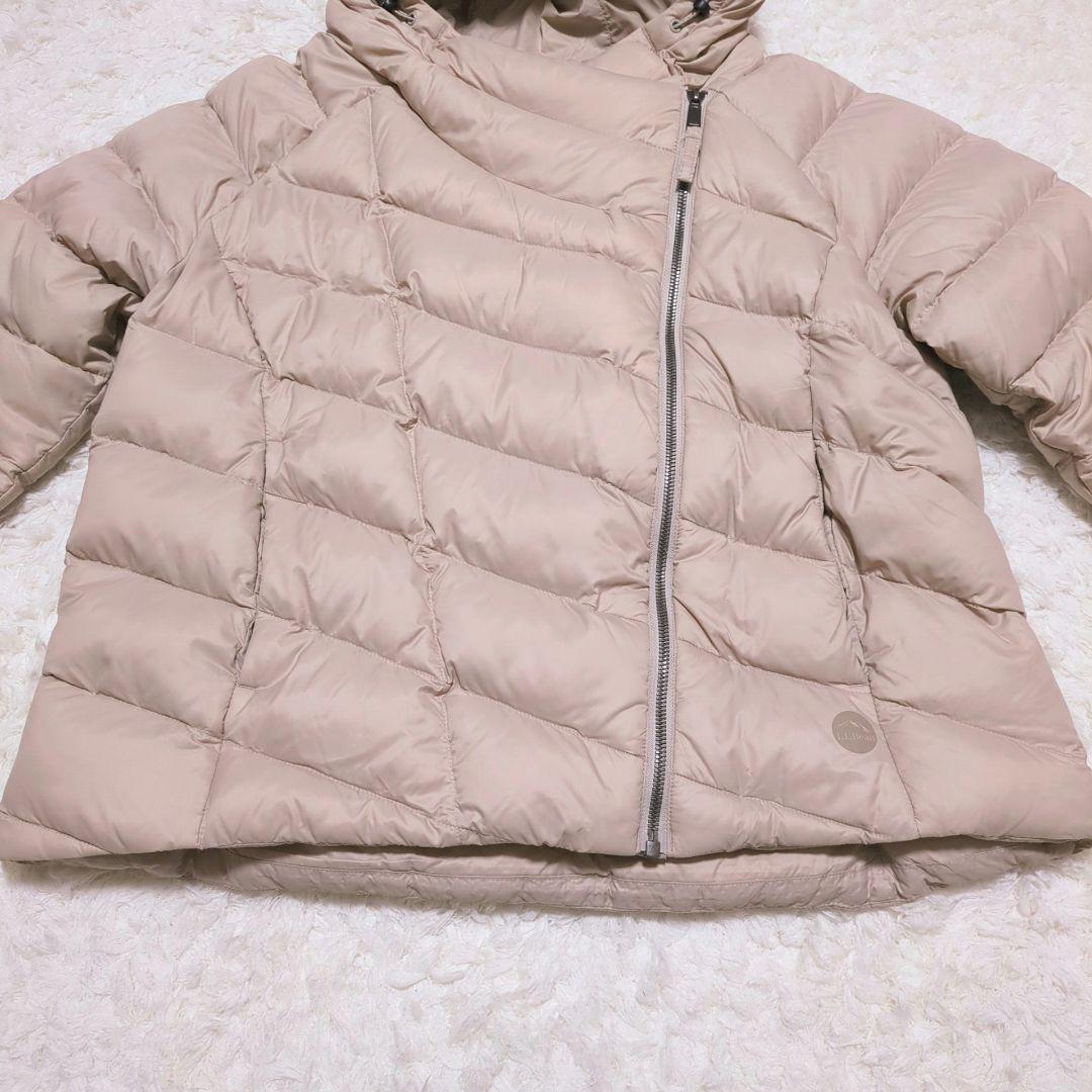 L.L.Bean♦バウンドレス ダウン パファー ジャケット ロゴ ベージュ M