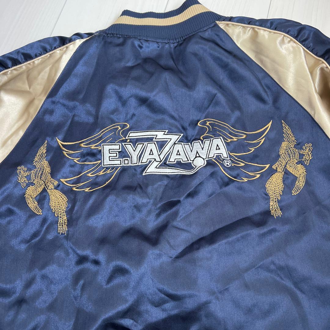 E YAZAWA スカジャン ネイビー/ベージュ - メルカリ