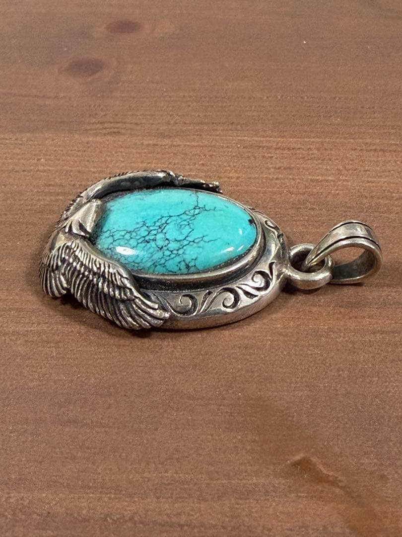 SAAD サード イーグル ターコイズ トップ シルバー925 ペンダント