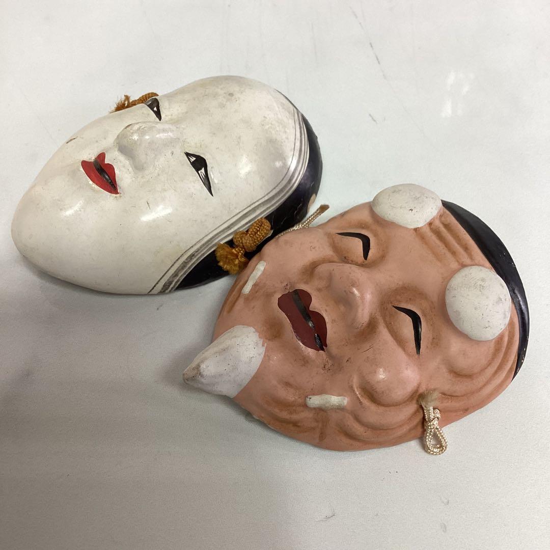 能面 陶器 小面 ミニサイズ 飾り面 翁 狂言 工芸品 セット あ5 - メルカリ