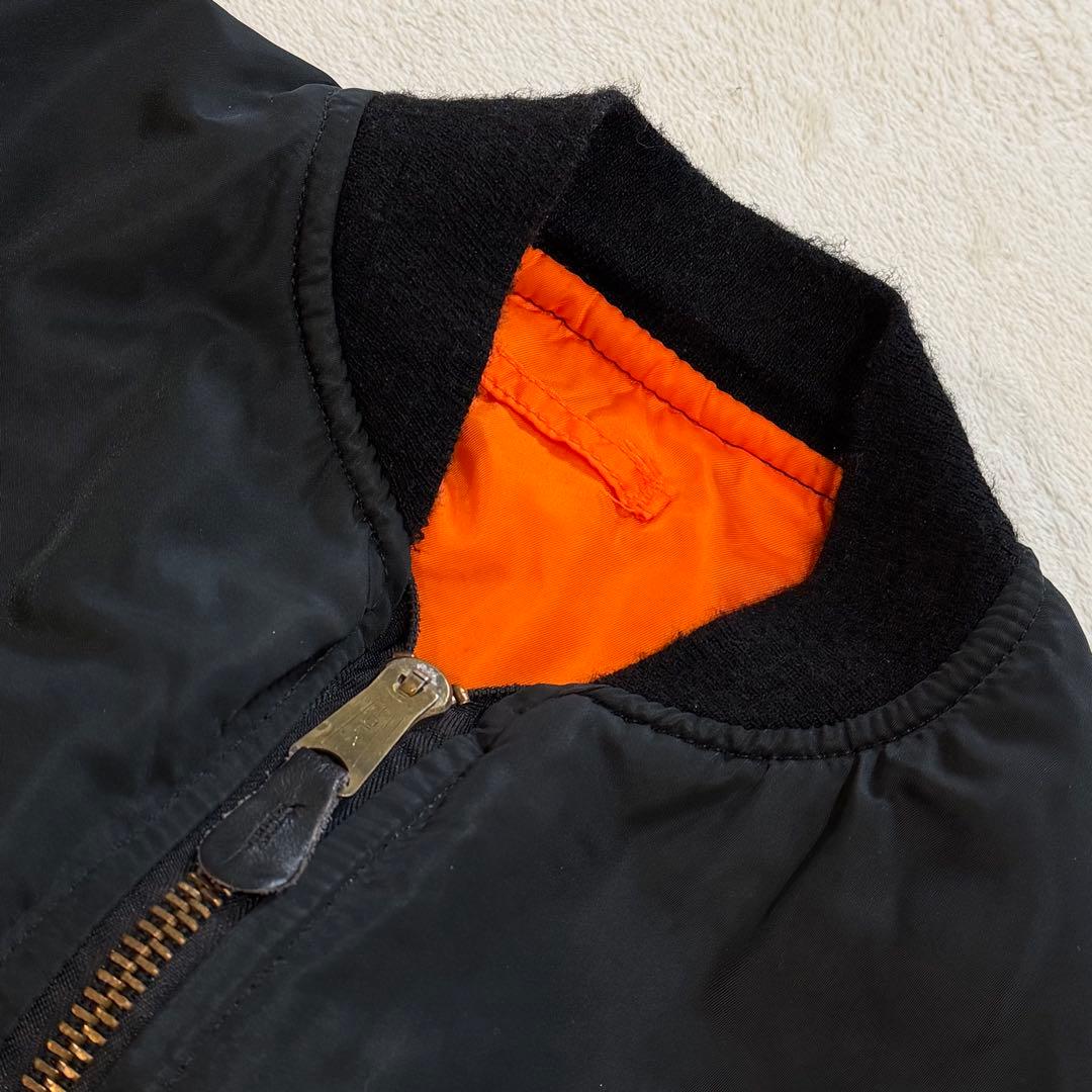 80s〜90s アルファ MA-1 USA製 リバーシブル IDEAL 短丈 M 80s-90s USA