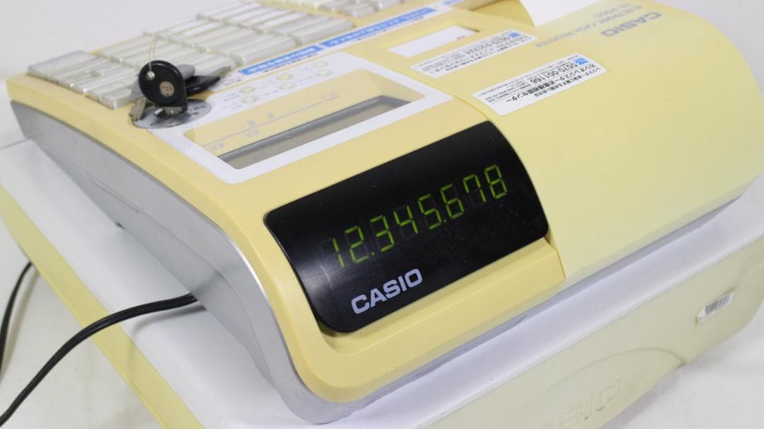 CASIO TE-2500 カシオ レジスター ペーパー 取説付 動作OK CASIO TE