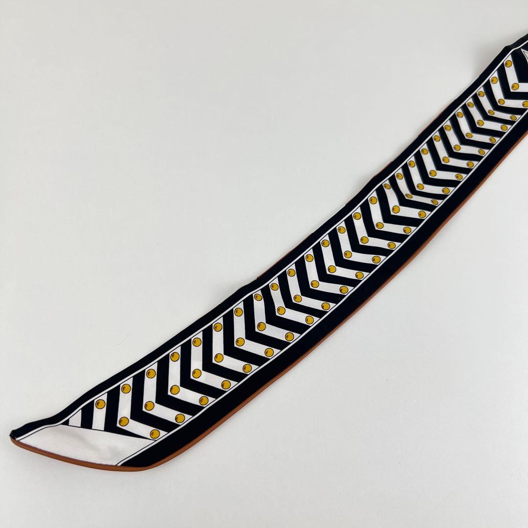 新品 HERMES エルメス ツイリー コリエ・エ・シアン ブラウン レザー