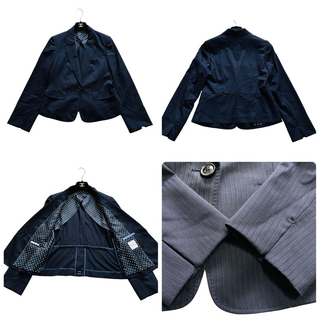 エヌラインプレシャス スーツ 3点セット 絹混合 紺 11号13号 橋本環奈