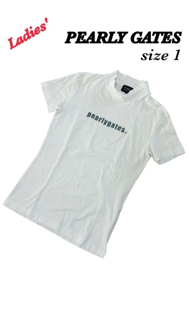 PG パーリーゲイツ モックシャツ モックネックシャツ 半袖 レディース1