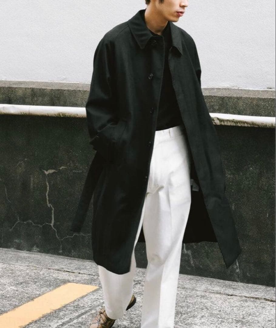 Lechoppe レショップ LE ウールバルカラーコート ブラック サイズ2