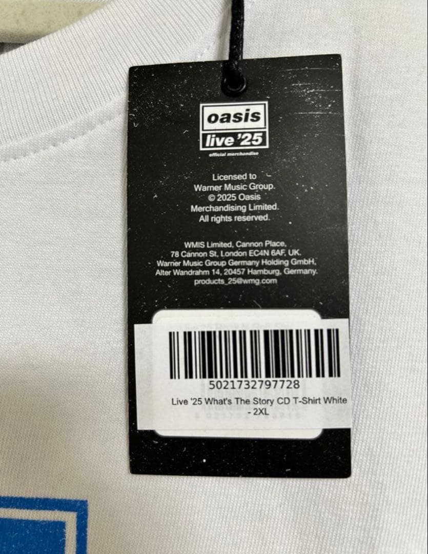 日本 未発売 Oasis 公式 Tシャツ バックプリント オーバーサイズ