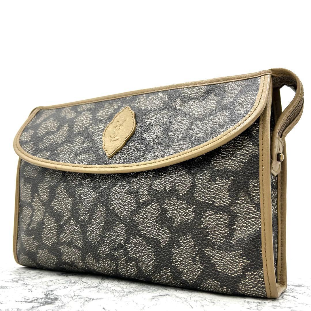 美品✨ イヴサンローラン YSL クラッチバッグ セカンドバッグ ジラフ