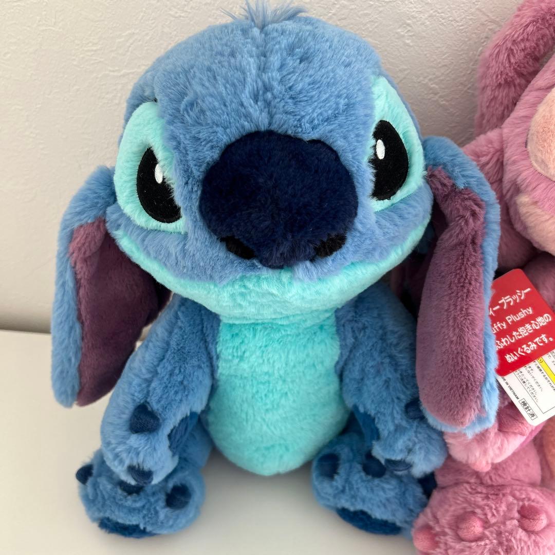 ディズニー ぬいぐるみ フラッフィープラッシー スティッチ エンジェル ふわふわ