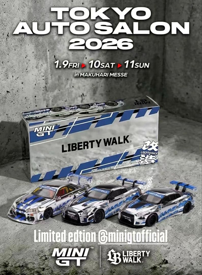 MINI GT リバティウォーク 東京オートサロン2026 限定 3台 ブ