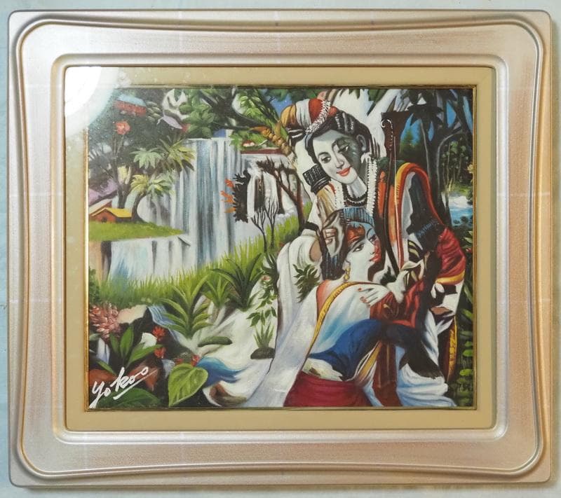 人物画 油絵 横尾忠則 悠久の愛 F8号 額付き 手描き 肉筆 - メルカリ