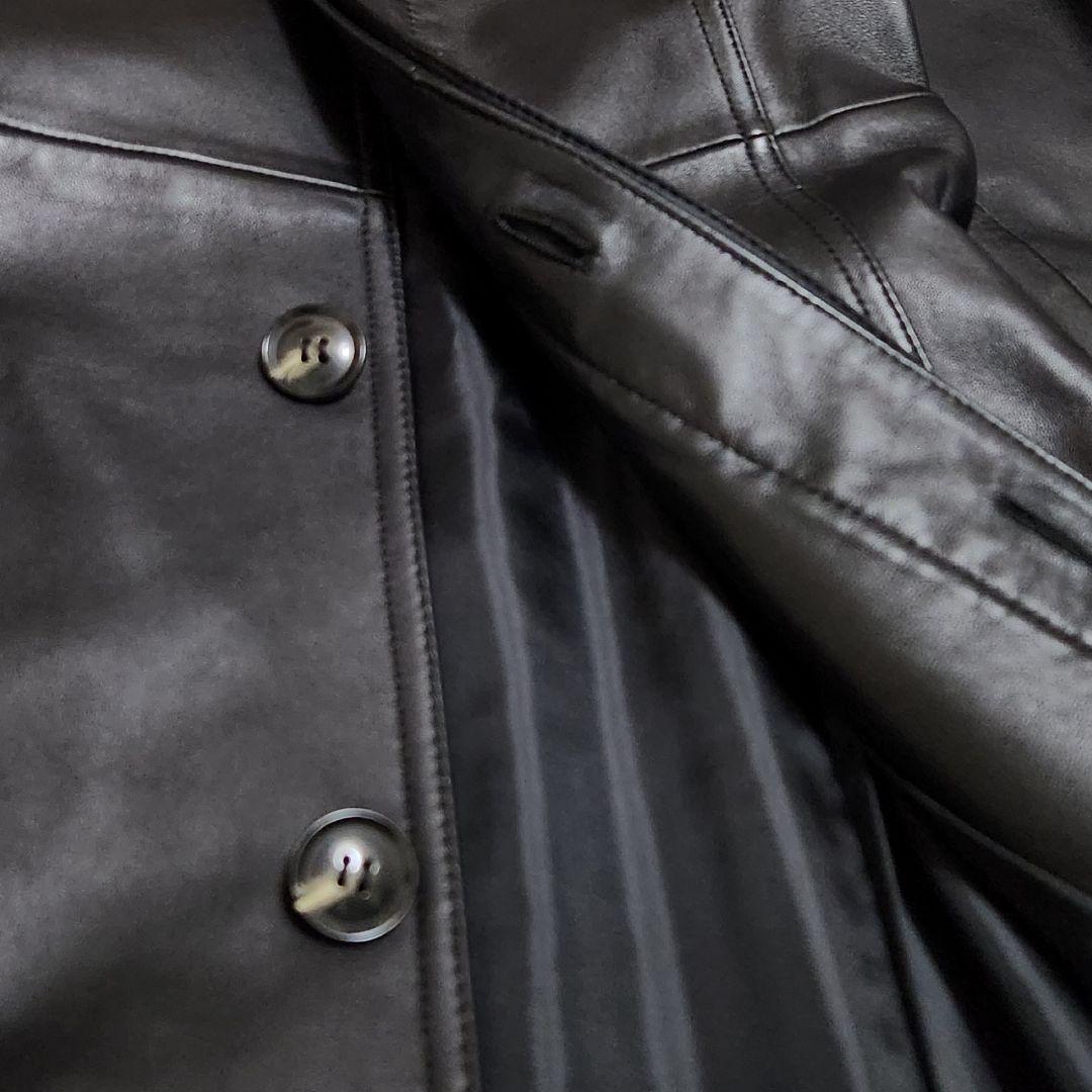 美品】Pinky&Dianne 羊革 比翼 ラムレザー ロングコート ベルト www