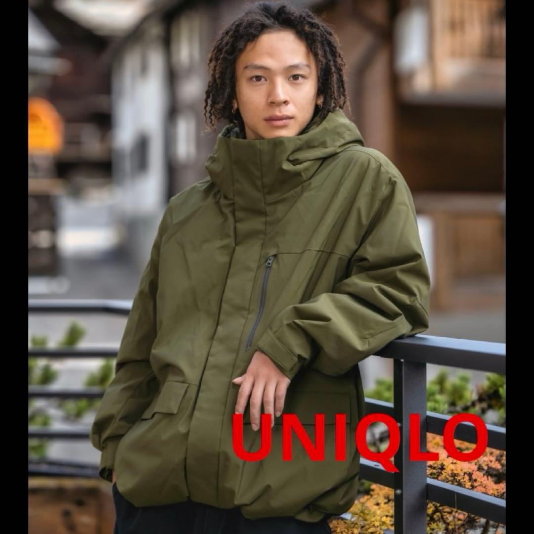 UNIQLOハイブリッドダウンパーカカーキ平野歩夢 - メルカリ