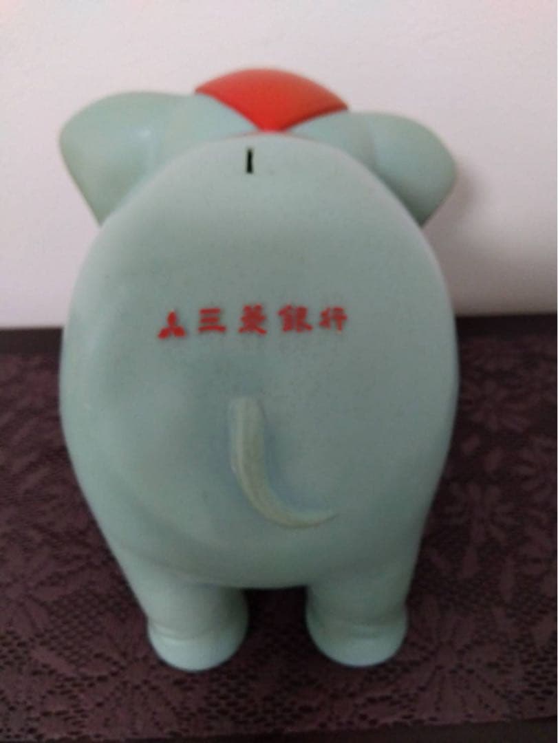 三菱銀行　非売品　ダンボとジャンボ　カウンターサイズ貯金箱　ディズニー　親子