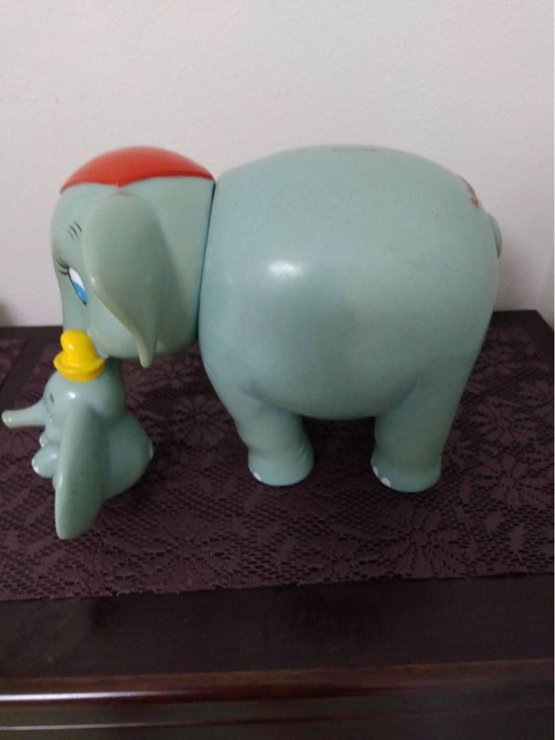 三菱銀行　非売品　ダンボとジャンボ　カウンターサイズ貯金箱　ディズニー　親子