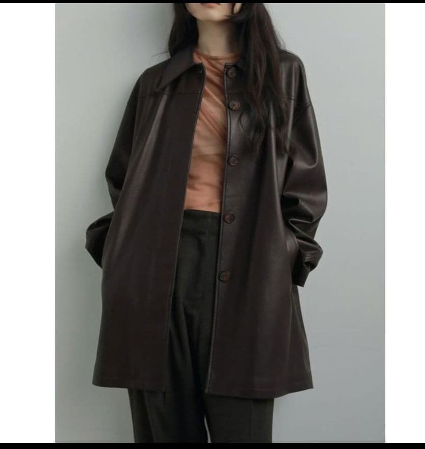 アンヌーク　エコレザーオーバージャケット38 anuke（アンヌーク） エコレザーオーバージャケット Ecoleather Over