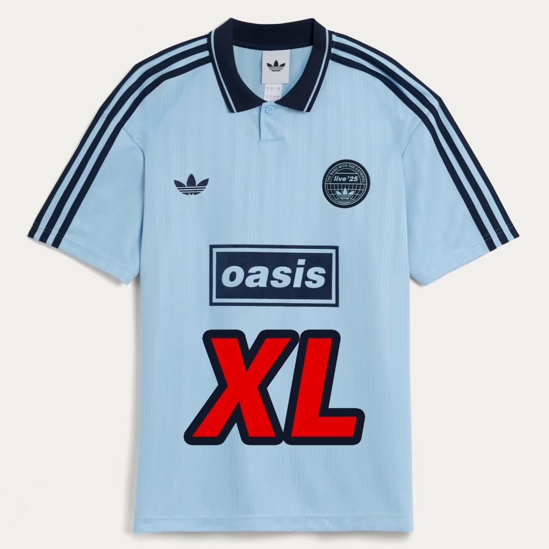 新品 adidas oasis コラボ サッカーシャツ ブルー オアシス XL - メルカリ