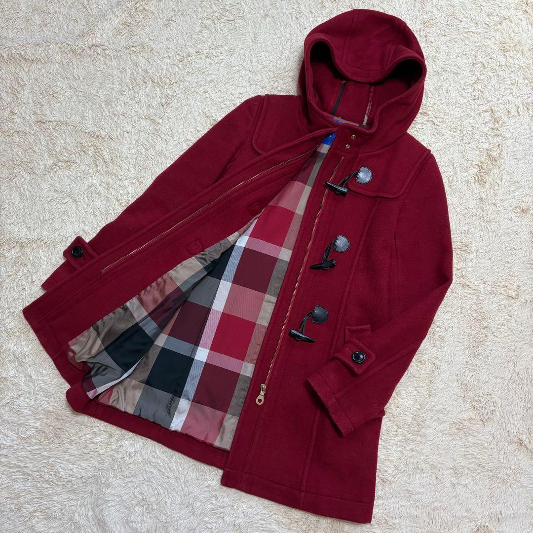 レア】ブルーレーベル クレストブリッジ レッド ダッフルコート 赤