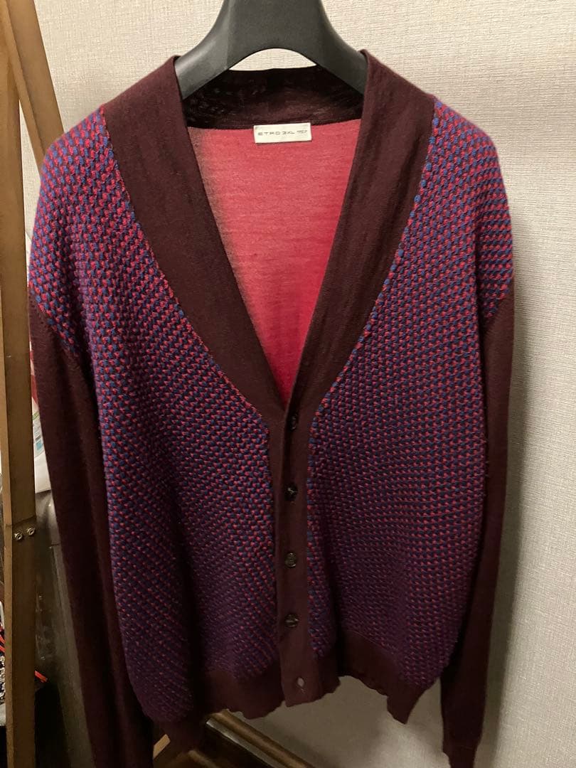 Etro 切り替えカーディガン 中古・古着通販】ETRO (エトロ) ペイズリー柄切替カーディガン