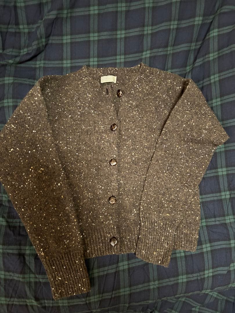 マーガレットハウエル ドネガルウール ニット カーディガン