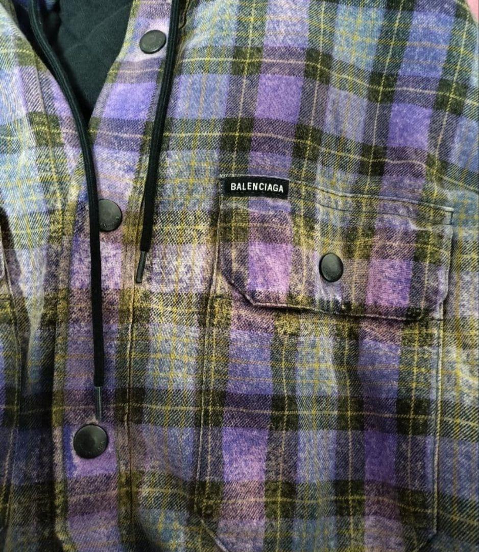 BALENCIAGA UNIFIT フード付きシャツジャケット 紫 XXS - メルカリ