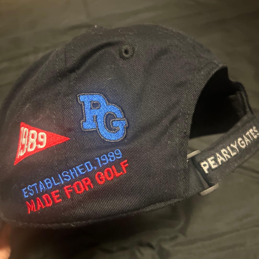 パーリーゲイツ ブラックキャップ 立地刺繍 - メルカリ