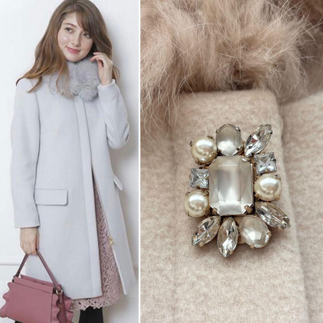 ☆アプワイザーリッシェ☆フードファー付5WAYコート☆薄ベージュ0