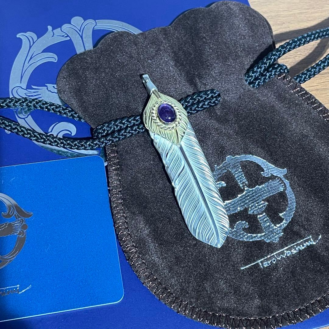 鷲見太郎 tarowashimi アメジストフェザーペンダント - メルカリ