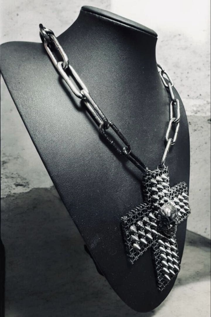 ☆1点物☆ジャンポールゴルチエ☆アンティークスカルスタッズビッグ