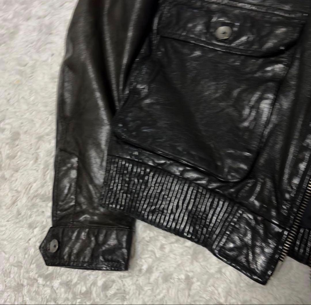 00's leather jacket gimmick Y2K vkei - メルカリ