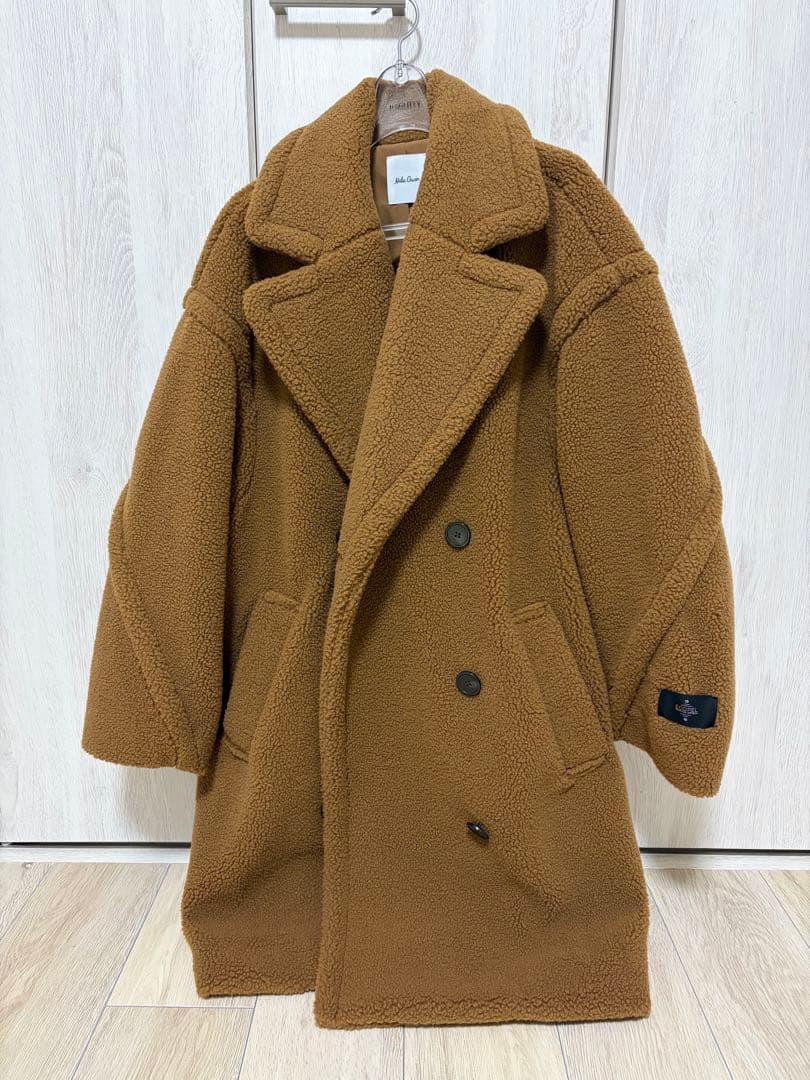 《数回着用超美品》Mila Owen オーバーサイズボアコート　キャメル0サイズ