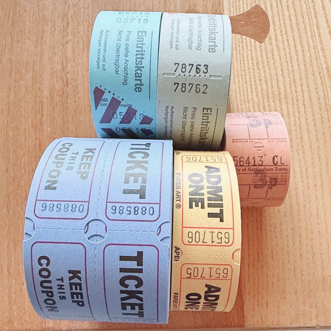 海外チケット ロールチケット 5巻 ジャンクジャーナル コラージュ 素材