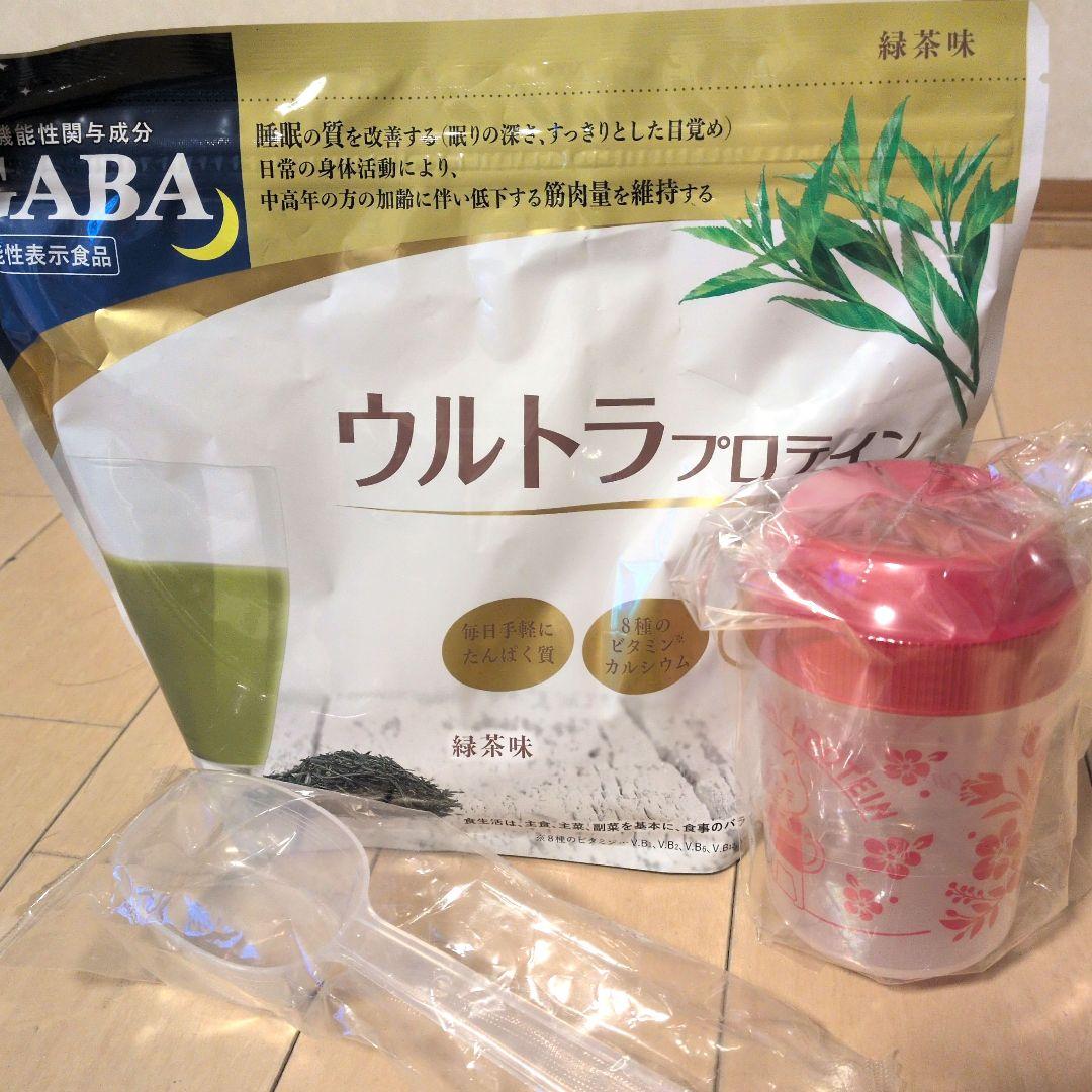 カーブス ウルトラプロテイン 緑茶味 約27食分 シェイカー スプーン