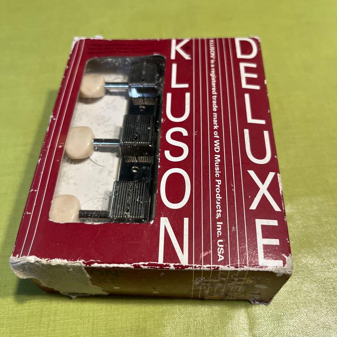 四池Kluson Deluxe Nickelギターペグ Kluson Deluxe 3連 ギターペグ 2列刻印 3Per Plate PB/Nickel/DR