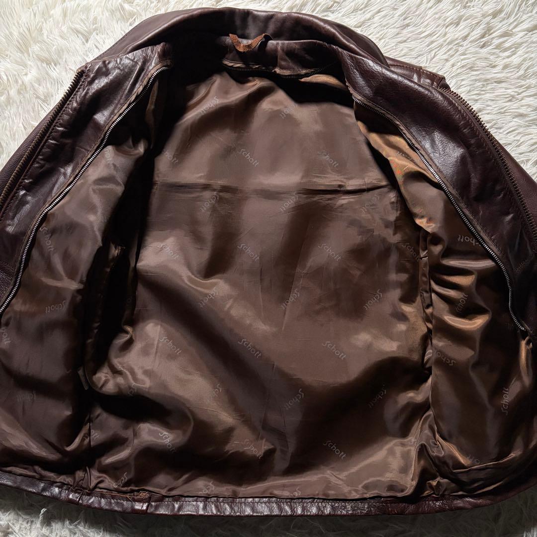 美品/希少✨schott トラッカージャケット 642VS 赤茶 本革 36 - メルカリ