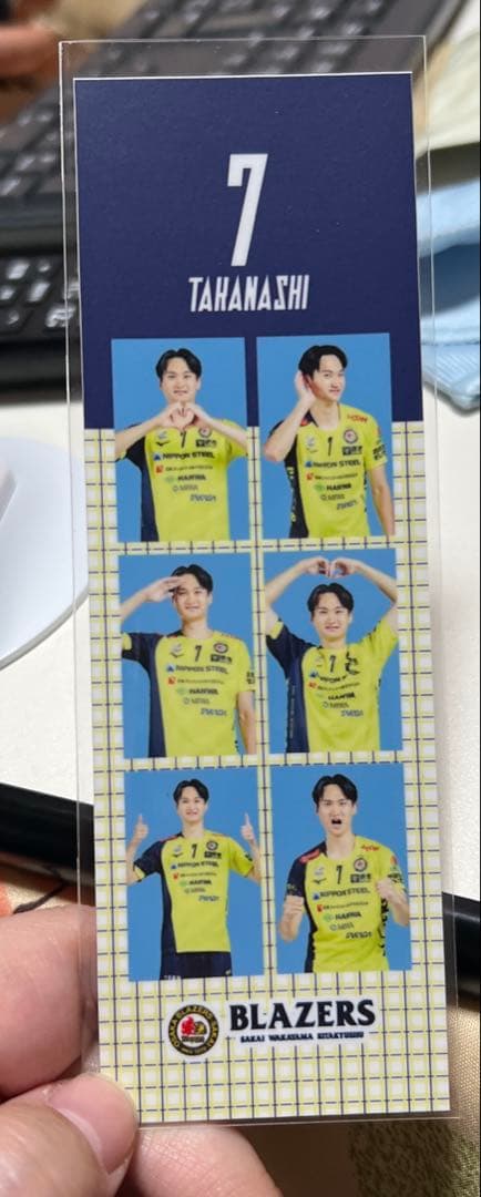 2025-26 日本製鉄堺ブレイザーズ 高梨健太選手 証明写真風ステッカー