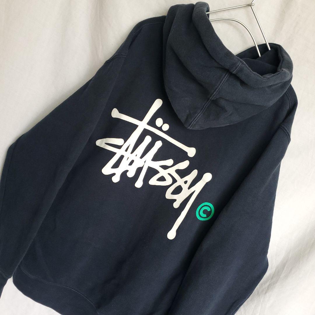 STUSSY ステューシー バックプリント ビッグロゴ フーディー パーカー