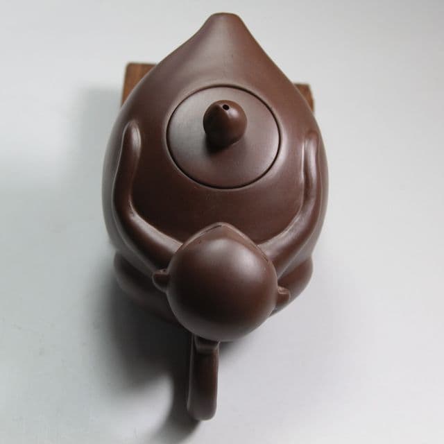 中国宜興紫砂壷 霊猴献寿桃壺 急須 工芸品 美術品 置物 - メルカリ