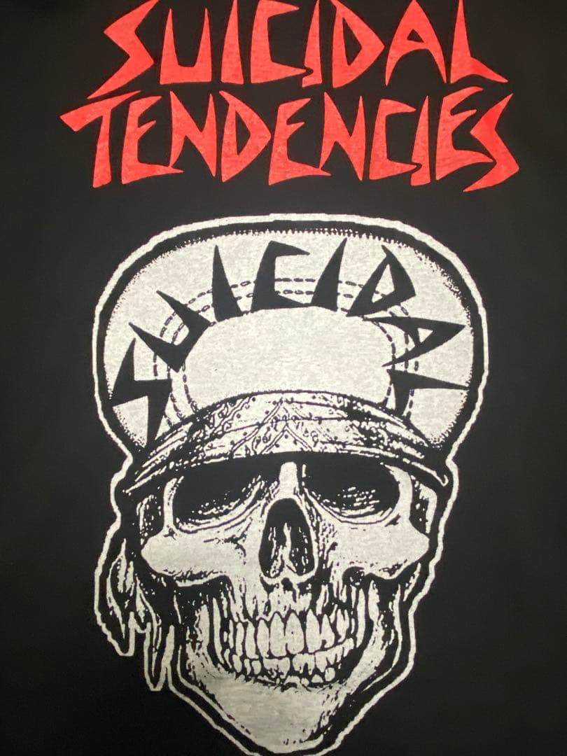 SUICIDAL TENDENCIES 長袖Tシャツ 前後プリント 黒 Sサイズ