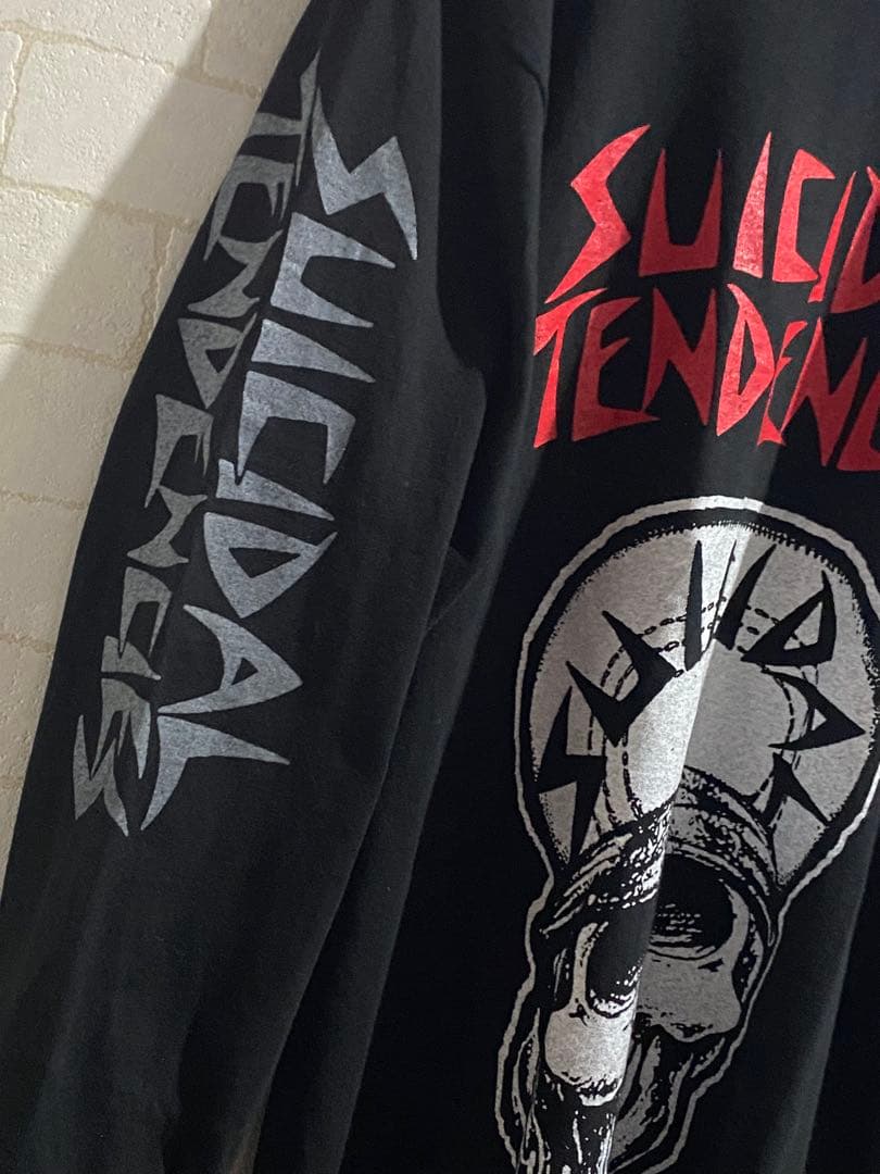 SUICIDAL TENDENCIES 長袖Tシャツ 前後プリント 黒 Sサイズ