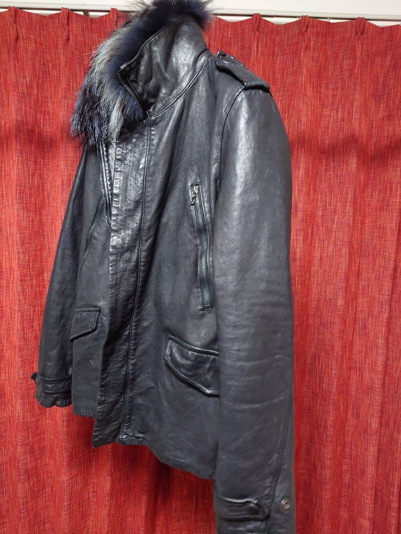 Dhyana ディアーナ ファー付きレザーライダースジャケット