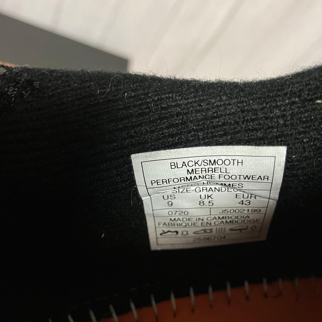 【美品】メレル MERRELL ブラック　27.0cm US9