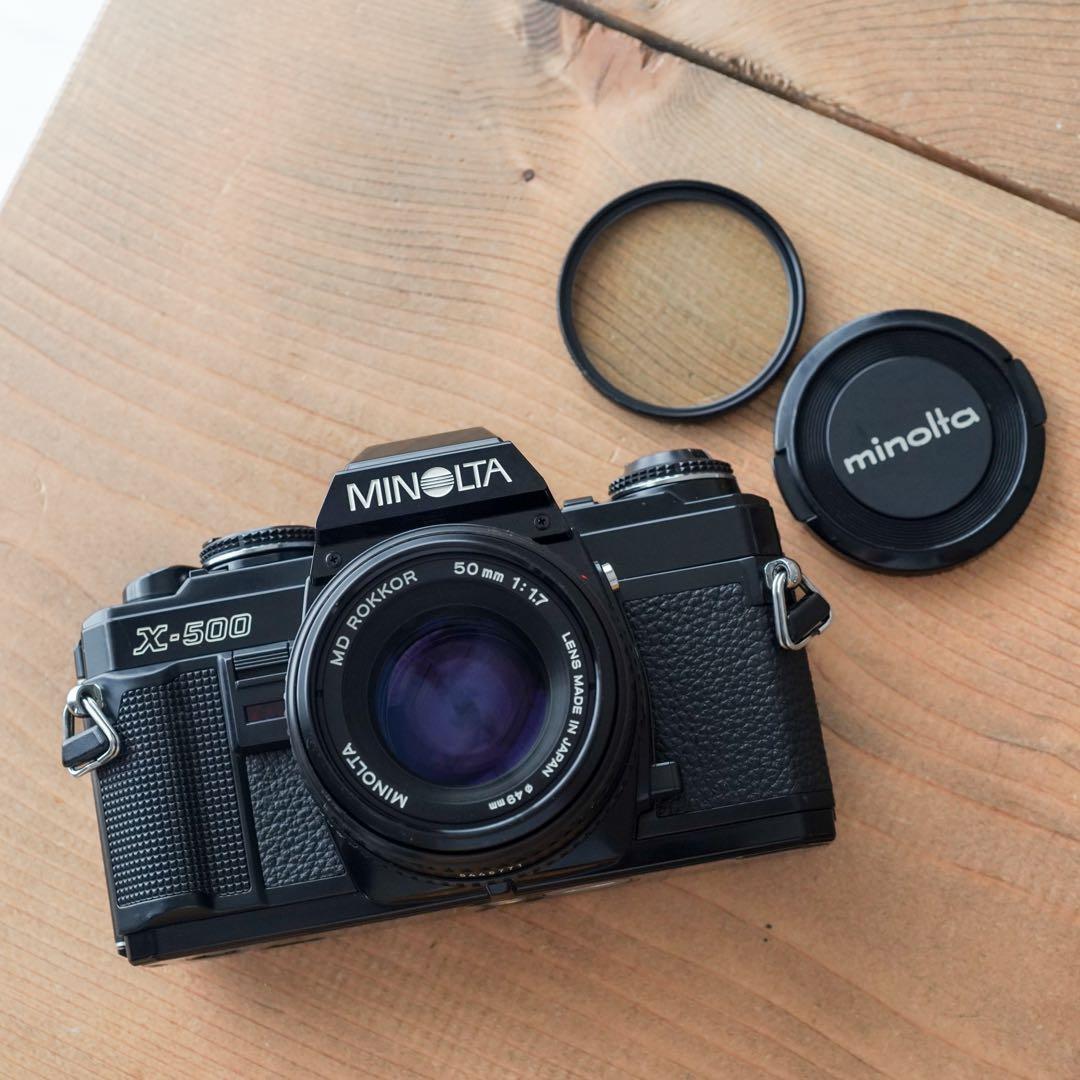 【撮影済み】MINOLTA X-500 フィルム一眼レフ　レンズセット カメラの話（個別第五回） ミノルタX－500（第三世代） - フィルム
