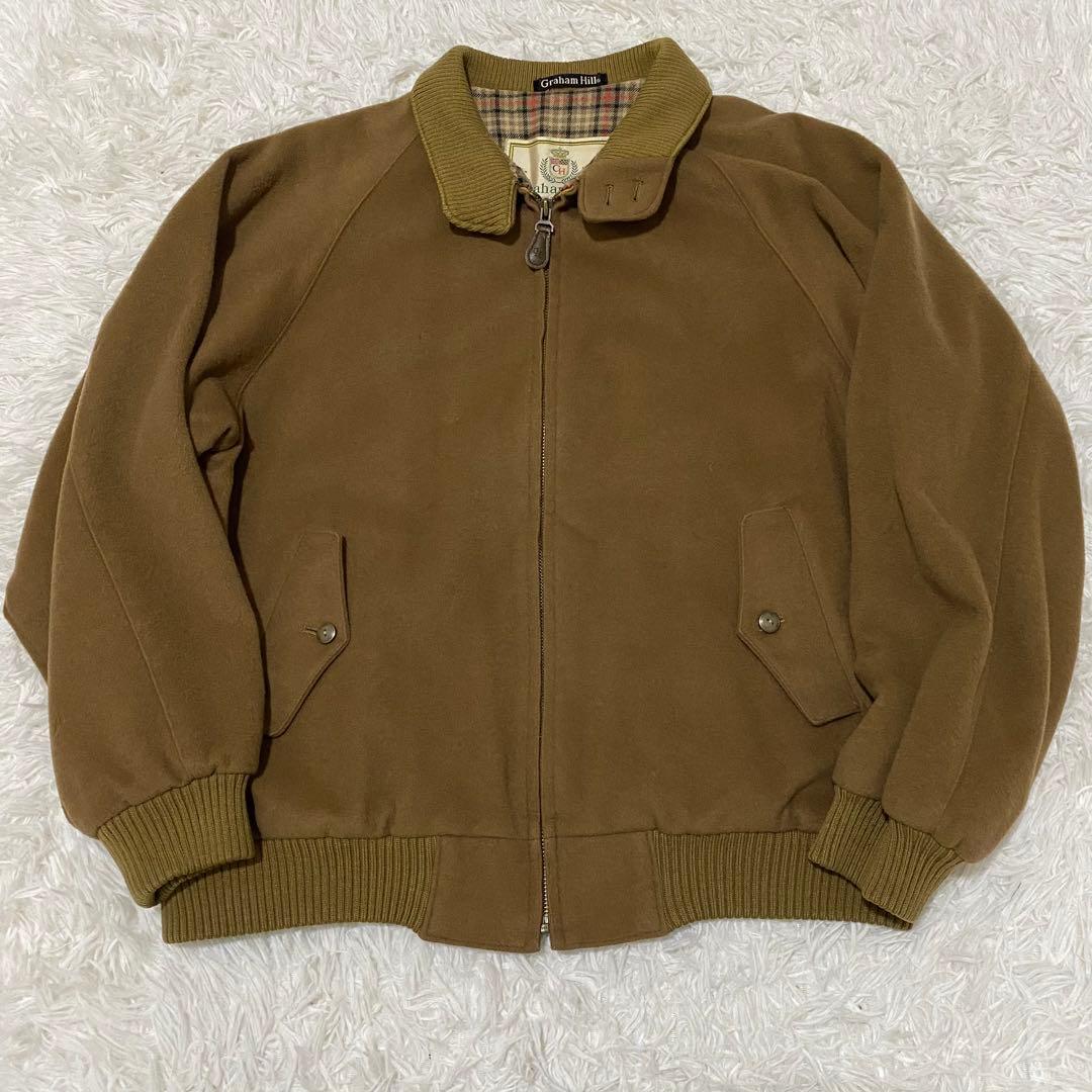 グラハムヒル ハリントンジャケット ブラウン スウィングトップ 裏地
