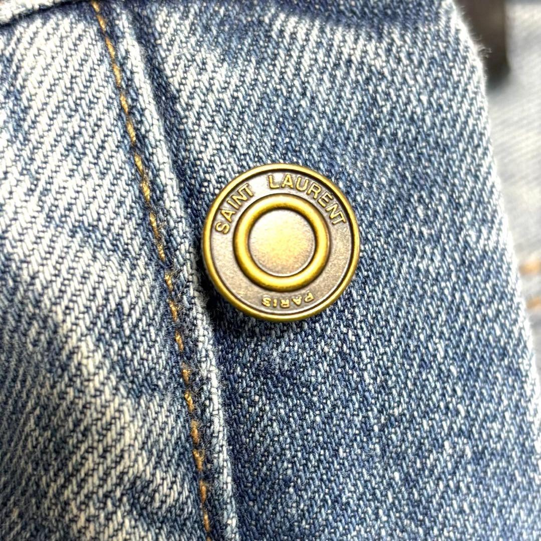 美品】SAINT LAURENT デニム カサンドラ 刺繍 2021 28
