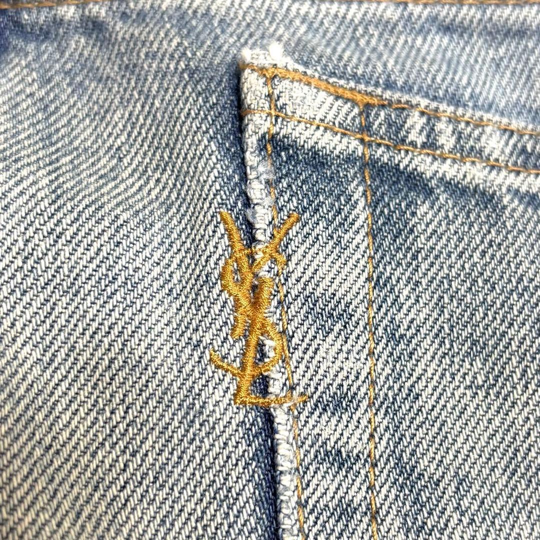 美品】SAINT LAURENT デニム カサンドラ 刺繍 2021 28