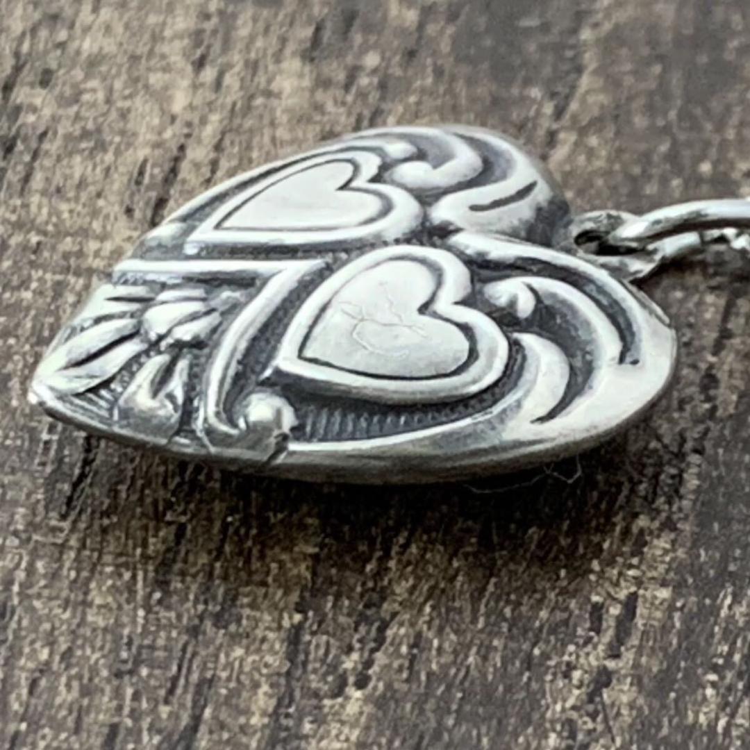 スウィートハートジュエリーダブルハート シルバーヴィンテージ