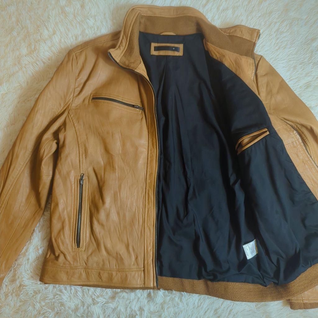 【レアサイズ】リューグーレザーズ 本革 ライダース レザージャケットキャメル Liugoo Leathers 【50%OFFクーポン】Liugoo Leathers 本革 トラッカー